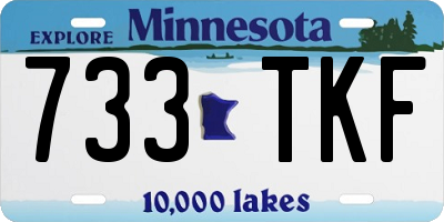 MN license plate 733TKF
