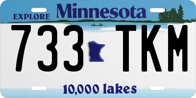 MN license plate 733TKM