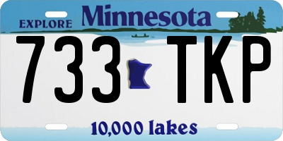 MN license plate 733TKP