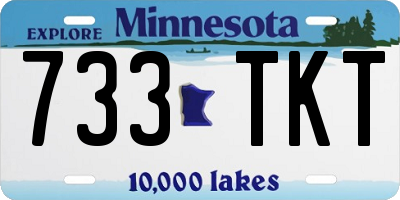 MN license plate 733TKT