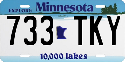MN license plate 733TKY