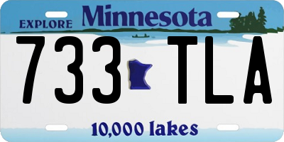 MN license plate 733TLA