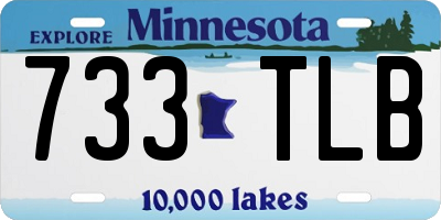 MN license plate 733TLB