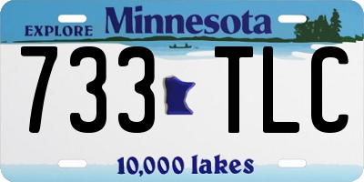 MN license plate 733TLC