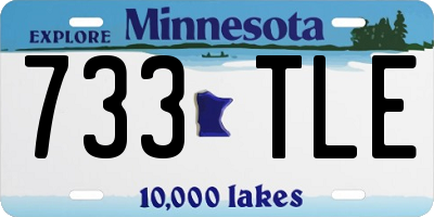 MN license plate 733TLE