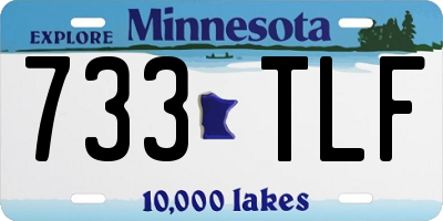 MN license plate 733TLF