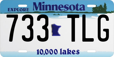 MN license plate 733TLG