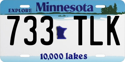 MN license plate 733TLK