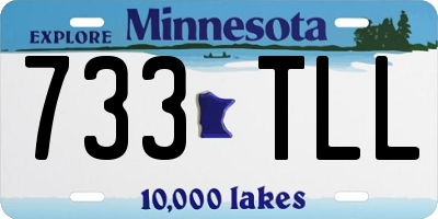 MN license plate 733TLL