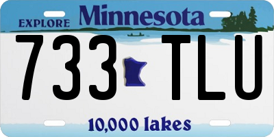 MN license plate 733TLU