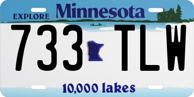 MN license plate 733TLW