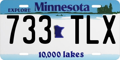 MN license plate 733TLX