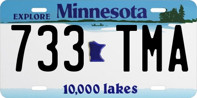 MN license plate 733TMA
