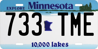 MN license plate 733TME