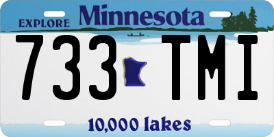 MN license plate 733TMI