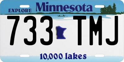 MN license plate 733TMJ