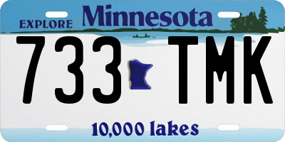 MN license plate 733TMK