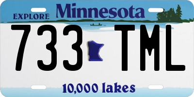 MN license plate 733TML