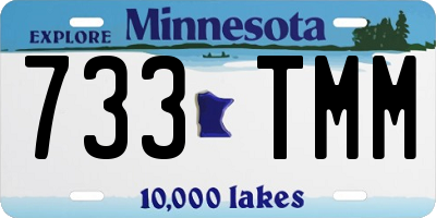 MN license plate 733TMM