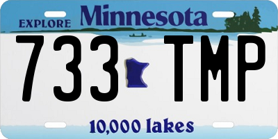 MN license plate 733TMP