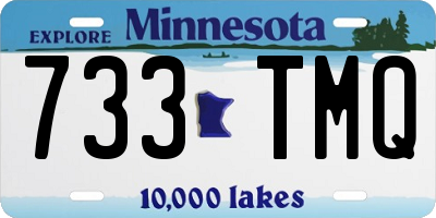 MN license plate 733TMQ