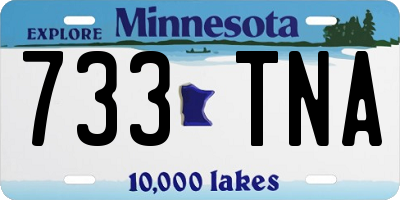 MN license plate 733TNA