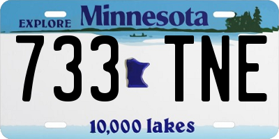 MN license plate 733TNE