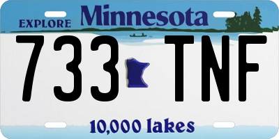 MN license plate 733TNF