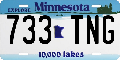 MN license plate 733TNG