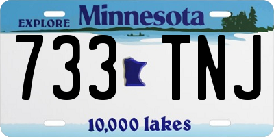 MN license plate 733TNJ