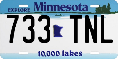 MN license plate 733TNL