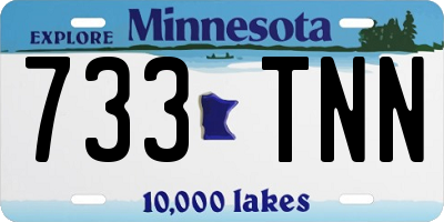 MN license plate 733TNN