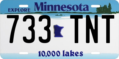 MN license plate 733TNT