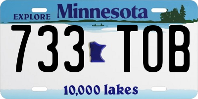 MN license plate 733TOB