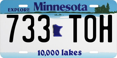 MN license plate 733TOH