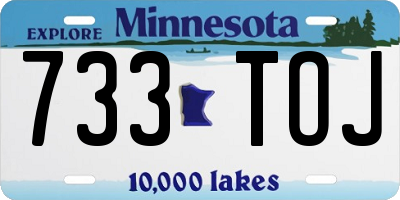 MN license plate 733TOJ