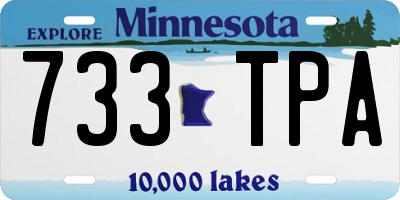MN license plate 733TPA