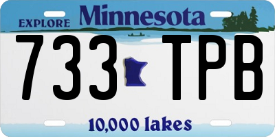 MN license plate 733TPB
