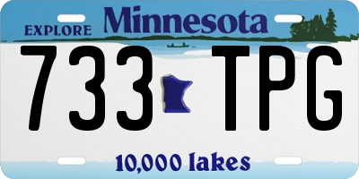 MN license plate 733TPG