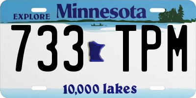 MN license plate 733TPM