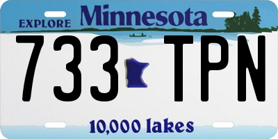 MN license plate 733TPN