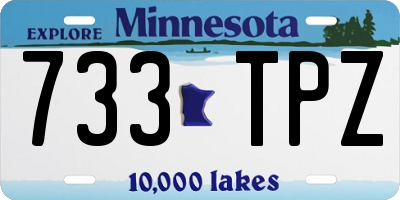 MN license plate 733TPZ