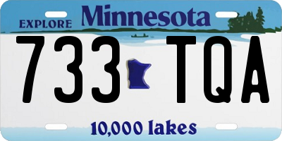MN license plate 733TQA