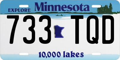 MN license plate 733TQD