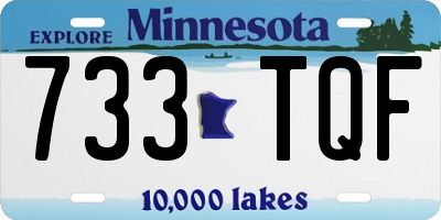 MN license plate 733TQF