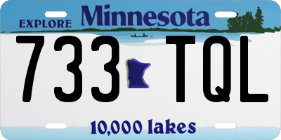 MN license plate 733TQL