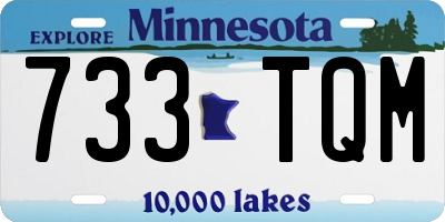MN license plate 733TQM