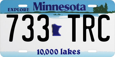 MN license plate 733TRC