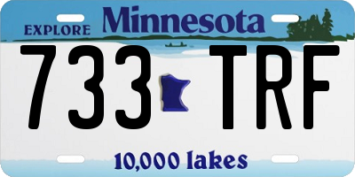 MN license plate 733TRF