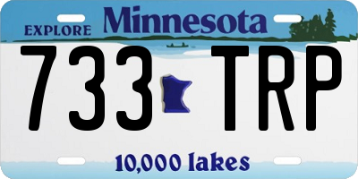 MN license plate 733TRP